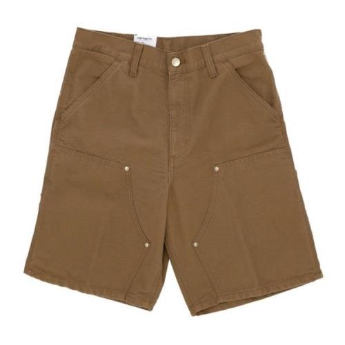 Bruine Korte Broek met Dubbele Knie Carhartt Wip , Brown , Heren