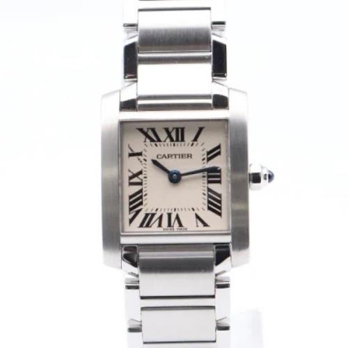 Pre-owned Fabric watches Cartier Vintage , Gray , Dames