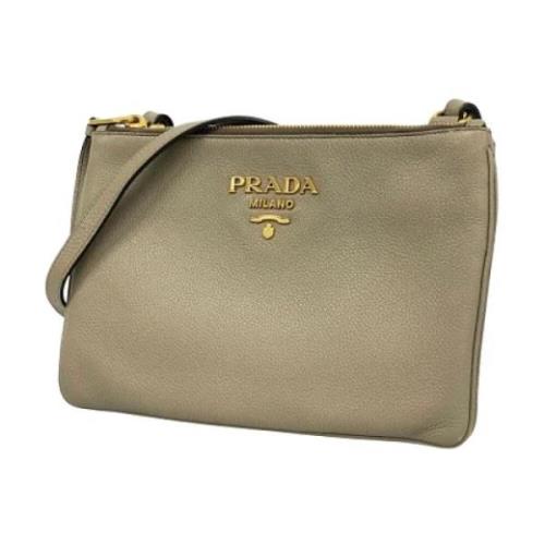 Pre-owned Leather prada-bags Prada Vintage , Beige , Dames