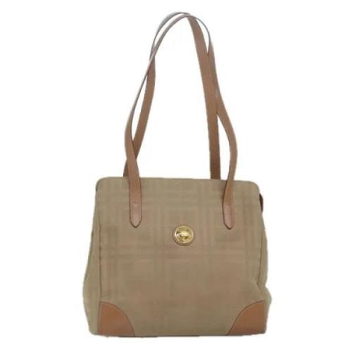 Pre-owned Canvas shoulder-bags Burberry Vintage , Beige , Dames