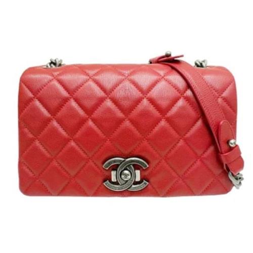 Pre-owned Leather chanel-bags Chanel Vintage , Red , Dames