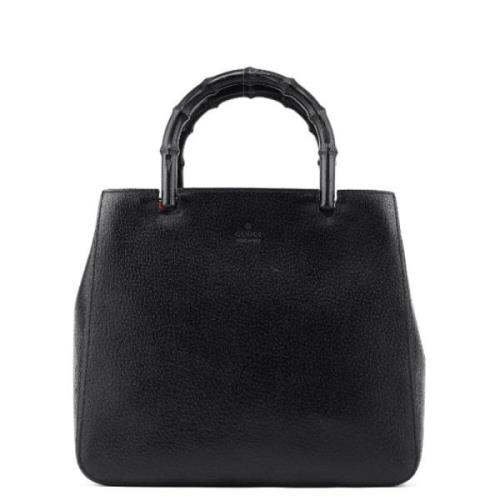 Pre-owned Leather handbags Gucci Vintage , Black , Dames