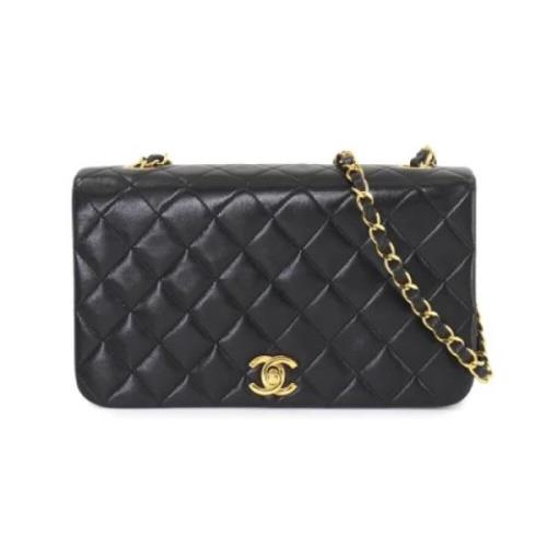 Pre-owned Leather chanel-bags Chanel Vintage , Black , Dames