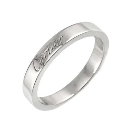 Pre-owned Platinum rings Cartier Vintage , Gray , Dames