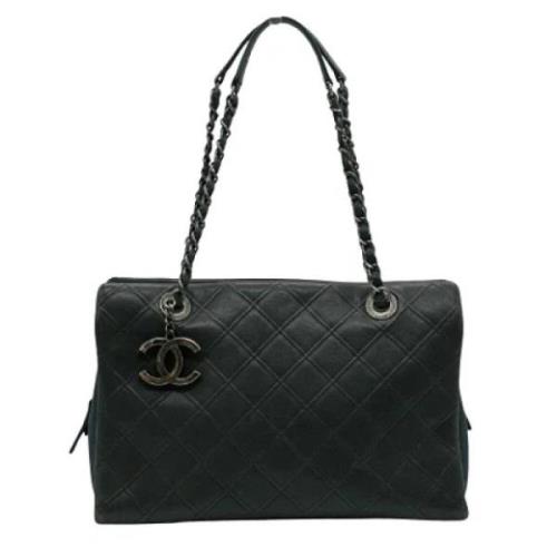 Pre-owned Leather chanel-bags Chanel Vintage , Black , Dames