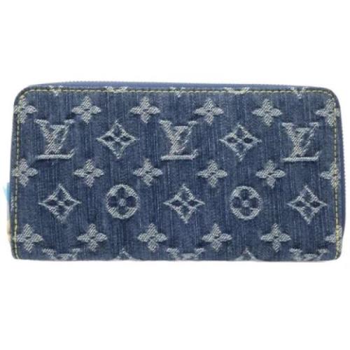 Pre-owned Fabric wallets Louis Vuitton Vintage , Blue , Dames