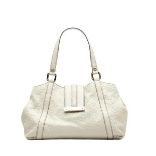 Pre-owned Leather gucci-bags Gucci Vintage , White , Dames