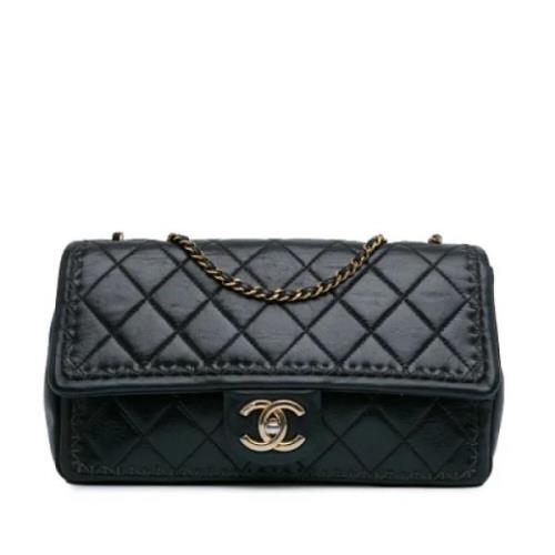 Pre-owned Leather crossbody-bags Chanel Vintage , Black , Dames