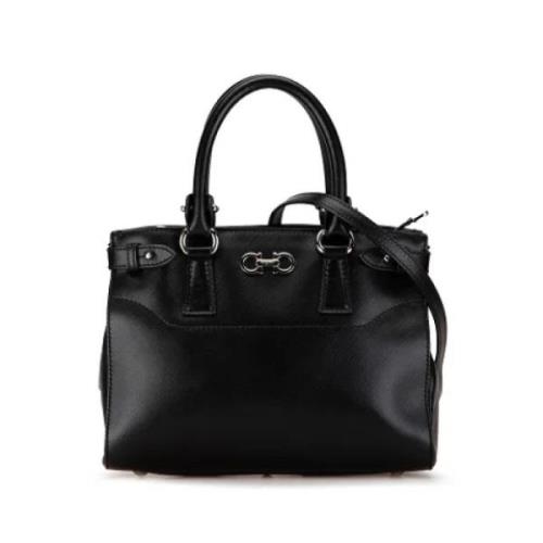 Pre-owned Leather handbags Salvatore Ferragamo Pre-owned , Black , Dam...