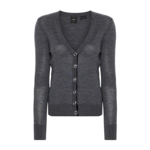 Lana Cardigan Sweaters Pinko , Gray , Dames