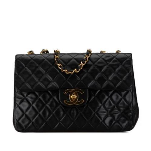 Pre-owned Leather shoulder-bags Chanel Vintage , Black , Dames