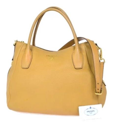 Pre-owned Leather prada-bags Prada Vintage , Yellow , Dames