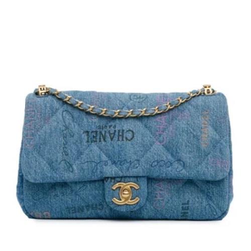 Pre-owned Denim crossbody-bags Chanel Vintage , Blue , Dames