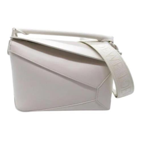 Pre-owned Leather crossbody-bags Loewe Pre-owned , White , Dames