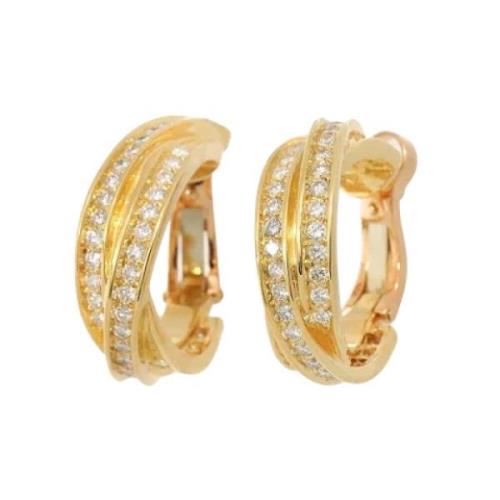 Pre-owned Rose Gold earrings Cartier Vintage , Yellow , Dames