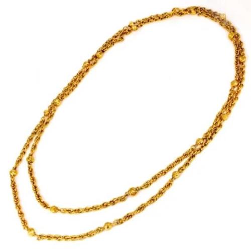 Pre-owned Metal chanel-jewelry Chanel Vintage , Yellow , Dames