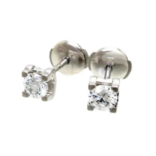 Pre-owned White Gold earrings Cartier Vintage , Gray , Dames