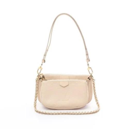 Pre-owned Leather louis-vuitton-bags Louis Vuitton Vintage , Beige , D...