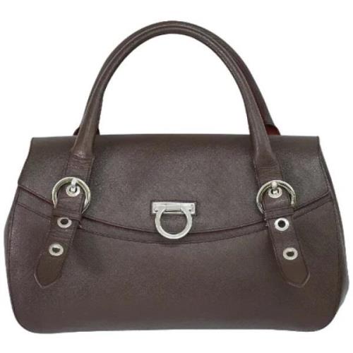 Pre-owned Leather handbags Salvatore Ferragamo Pre-owned , Brown , Dam...