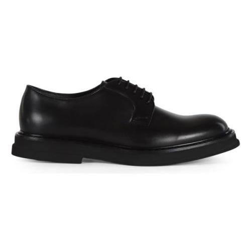 Leren Derby Schoenen Doucal's , Black , Heren