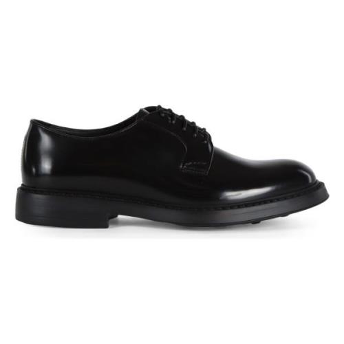 Leren Derby Schoenen Doucal's , Black , Heren