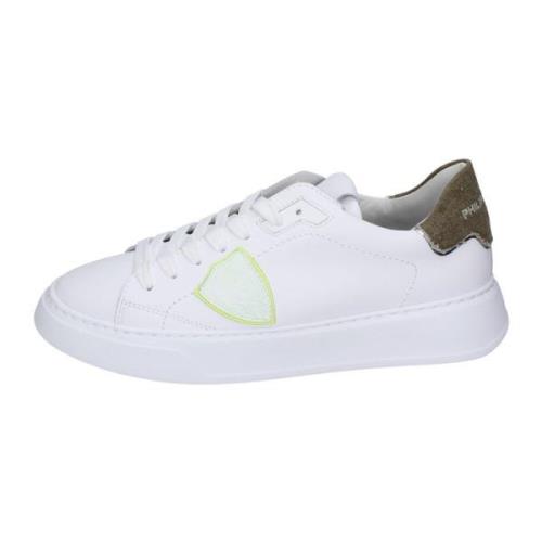 Leren Heren Sneakers Stijlvolle Schoenen Philippe Model , White , Here...