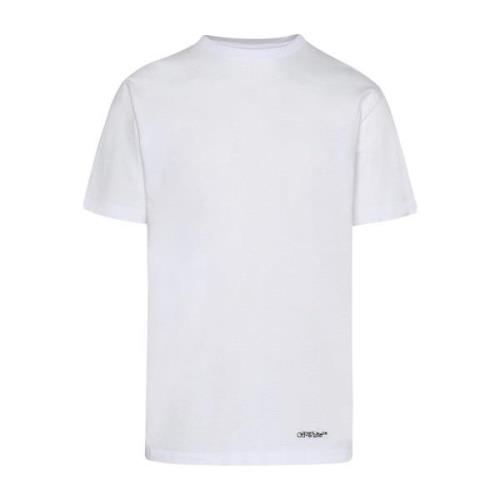 Witte Katoenen T-Shirt Ss22 Off White , White , Heren