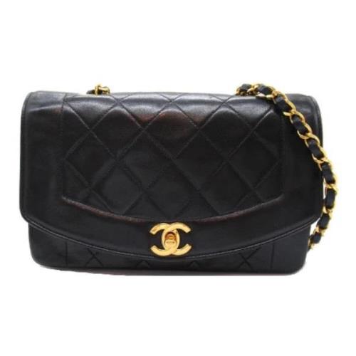 Pre-owned Leather shoulder-bags Chanel Vintage , Black , Dames