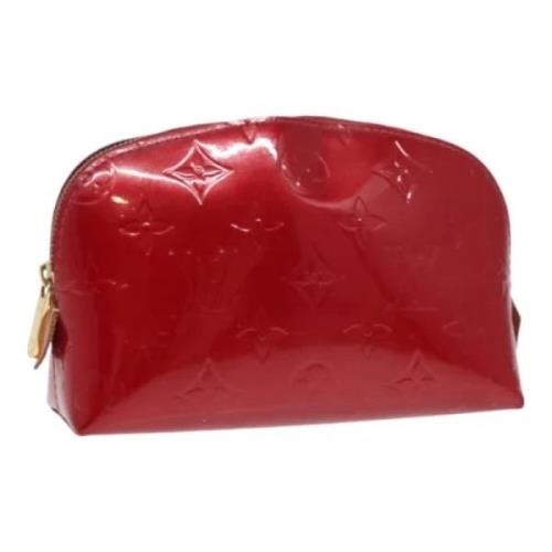 Pre-owned Leather pouches Louis Vuitton Vintage , Red , Dames