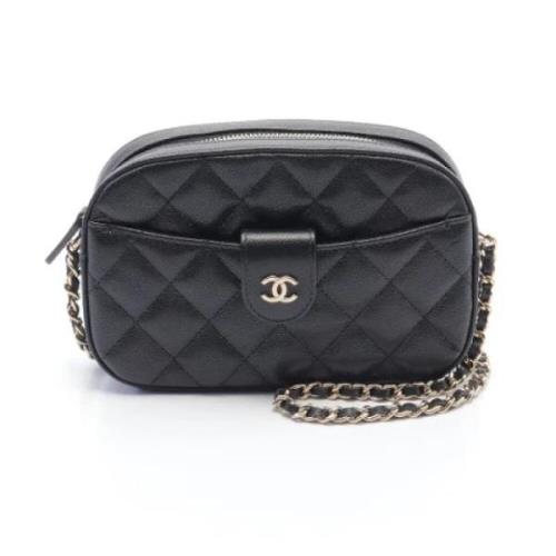 Pre-owned Leather chanel-bags Chanel Vintage , Black , Dames