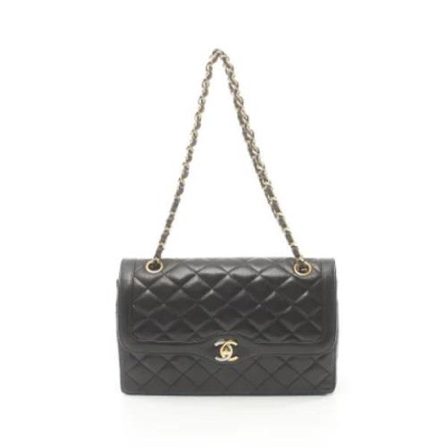 Pre-owned Leather shoulder-bags Chanel Vintage , Black , Dames