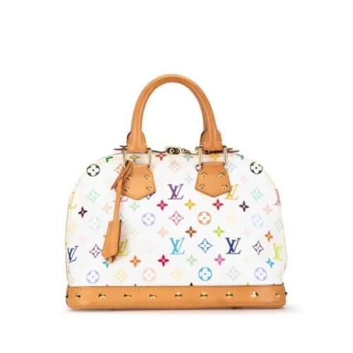 Pre-owned Canvas handbags Louis Vuitton Vintage , White , Dames