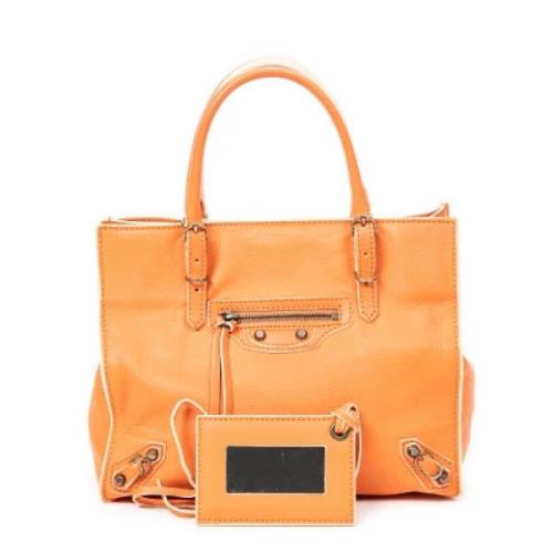 Pre-owned Leather handbags Balenciaga Vintage , Orange , Dames