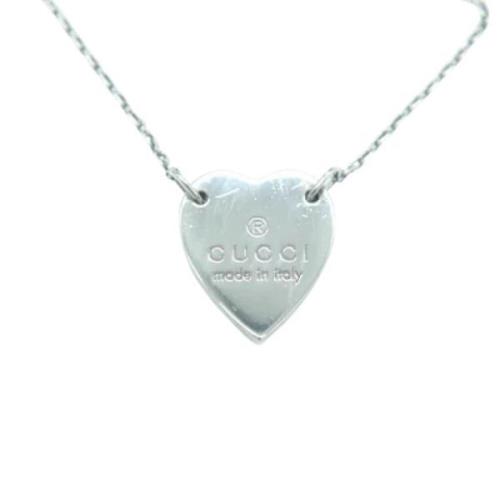 Pre-owned Silver necklaces Gucci Vintage , Gray , Dames