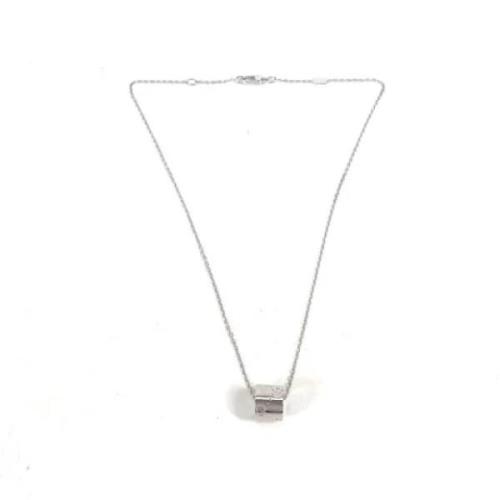 Pre-owned White Gold necklaces Gucci Vintage , Gray , Dames