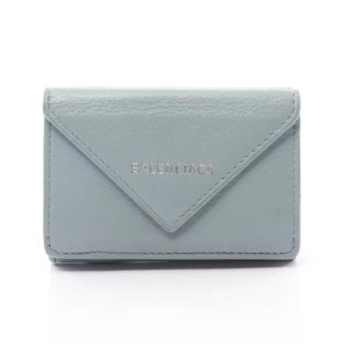 Pre-owned Leather wallets Balenciaga Vintage , Blue , Dames