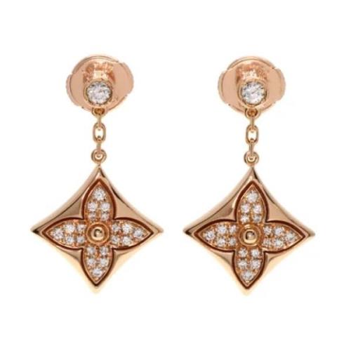 Pre-owned Yellow Gold earrings Louis Vuitton Vintage , Yellow , Dames