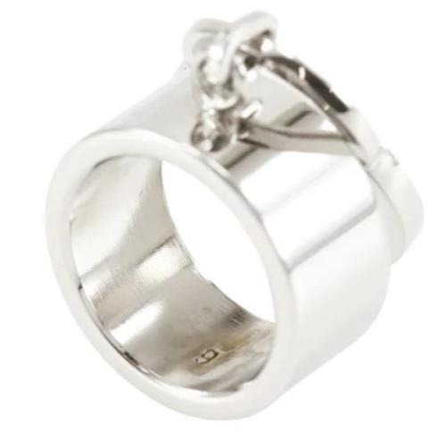 Pre-owned Metal rings Dior Vintage , Gray , Dames