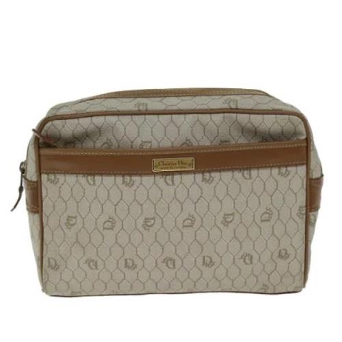 Pre-owned Canvas clutches Dior Vintage , Beige , Dames