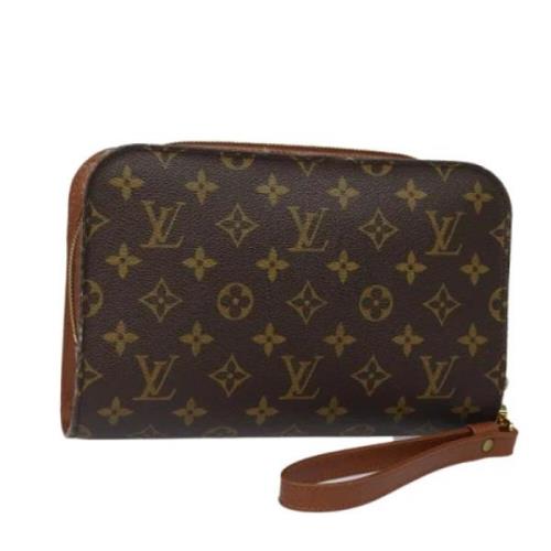 Pre-owned Canvas clutches Louis Vuitton Vintage , Brown , Dames