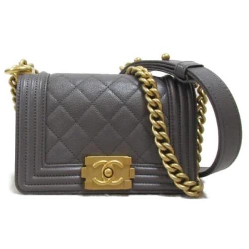 Pre-owned Fabric shoulder-bags Chanel Vintage , Gray , Dames