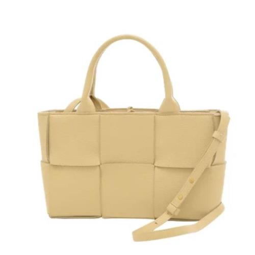 Pre-owned Leather handbags Bottega Veneta Vintage , Beige , Dames