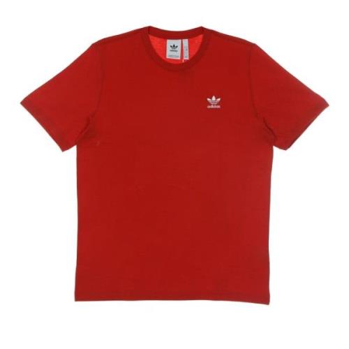 Essentiële Trefoil Tee Scarlet T-Shirt Adidas , Red , Heren