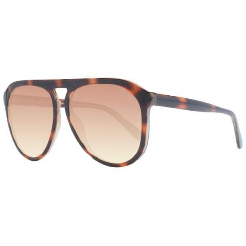 Bruine Aviator Zonnebril Verlooplens Guess , Brown , Heren