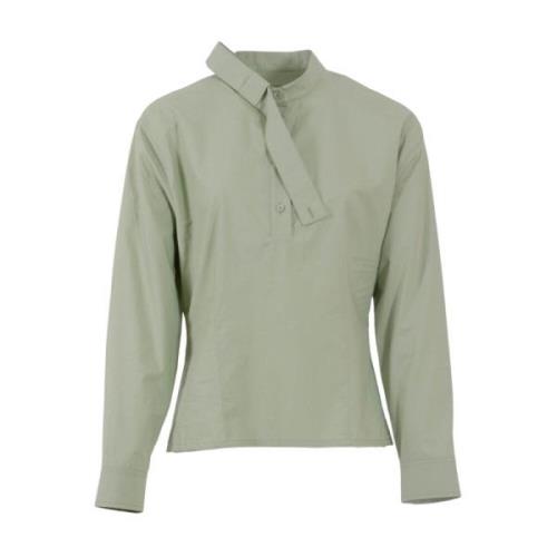 Groene Aansluitende Blouse met Rits Moschino , Green , Dames