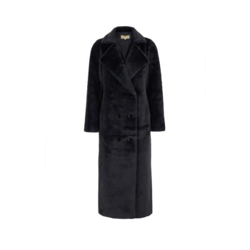 Oversized Faux Fur Coat Michael Kors , Blue , Dames