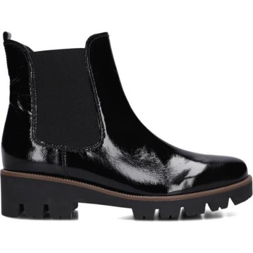 Zwarte Leren Chelsea Boots Gabor , Black , Dames