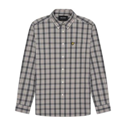 Geruite Poplin Overhemd Lyle & Scott , Gray , Heren