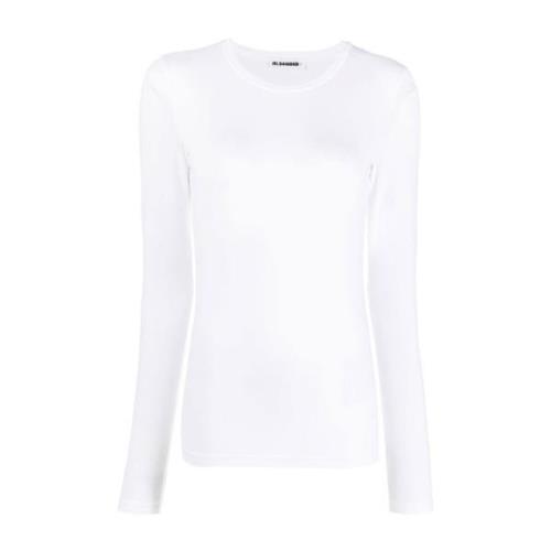 Cloud White Crew Neck T-shirt Jil Sander , White , Dames