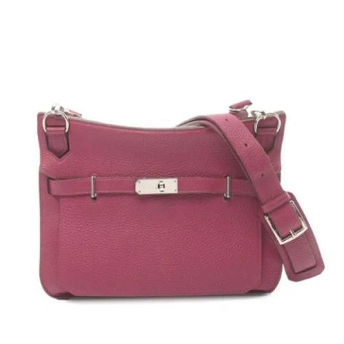 Pre-owned Leather crossbody-bags Hermès Vintage , Purple , Dames